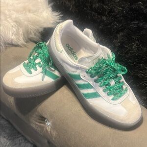 adidas Samba Sneakers - White and Green